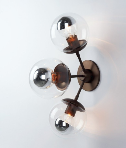 Бра Modo Sconce 3 Globes Black