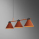 Подвесной Реечный Светильник Cone 4 Оранжевый