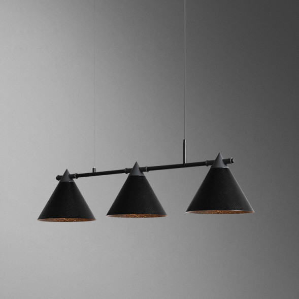 Подвесной Реечный Светильник Cone 4 Оранжевый