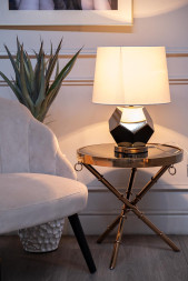 Лампа настольная золотая (белый абажур) 22-88259