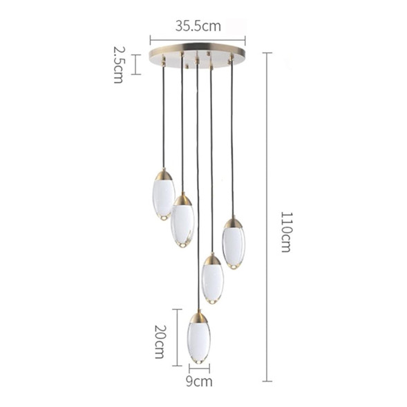 Подвесной светильник Delight Collection MT8848-5H brass