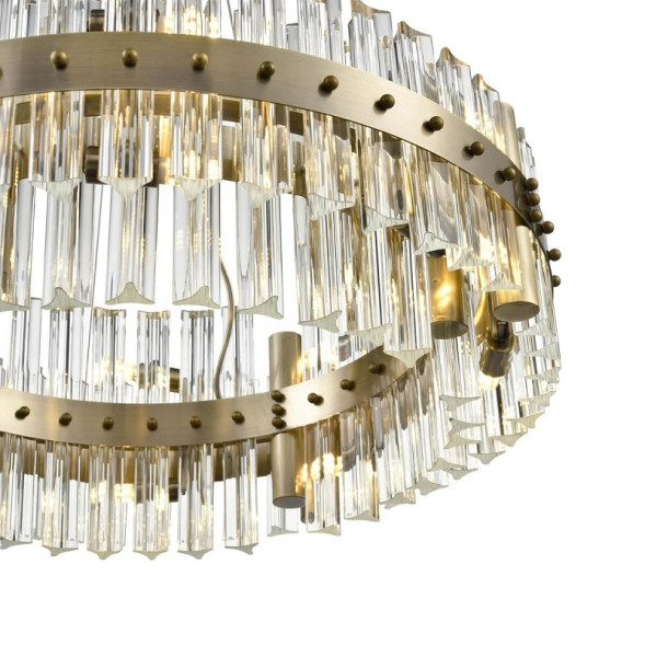 Кольцевая Люстра С Плафоном Из Стеклянных Пластин Linus