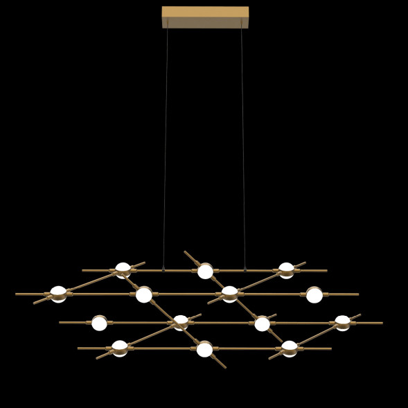 Люстра Delight Collection Molecular 14 black/gold