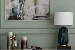 Лампа настольная керамическая (белый плафон) 22-87945