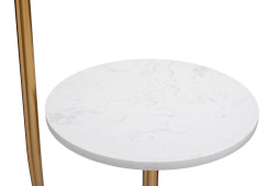 Торшер с мраморным столиком и золотым плафоном K2CPF-07258