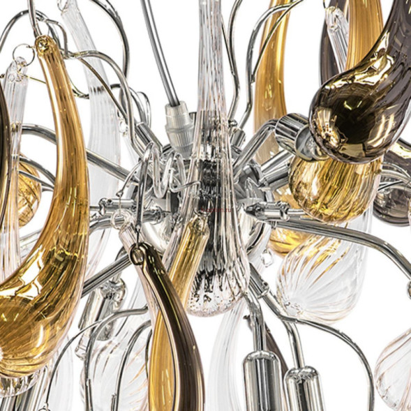 Люстра С Разноцветными Каплеобразными Подвесками Из Стекла Jun