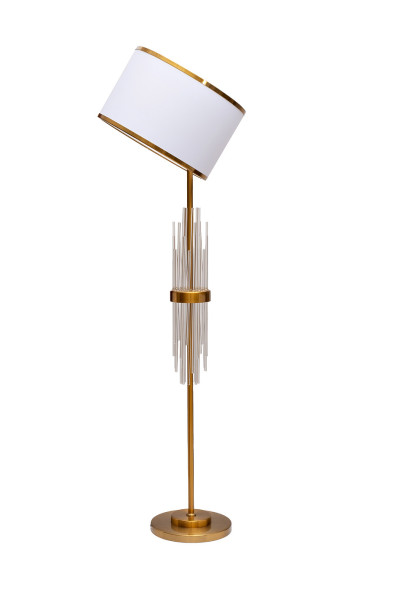 Торшер металлический со стеклянным декором K2CPF-07249