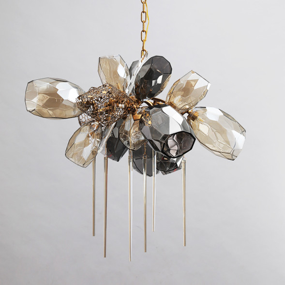 Люстра Delight Collection 8898P/AL gold/smoky