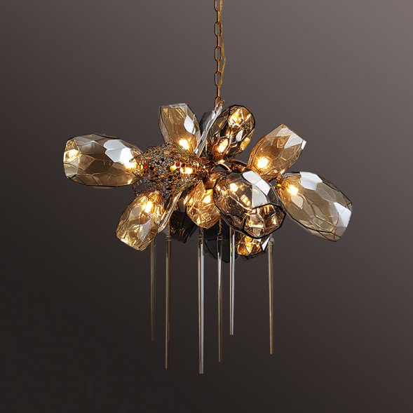 Люстра Delight Collection 8898P/AL gold/smoky