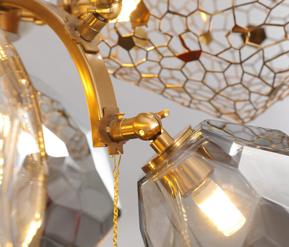 Люстра Delight Collection 8898P/AL gold/smoky