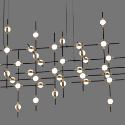 Люстра Delight Collection Molecular 55 black/gold