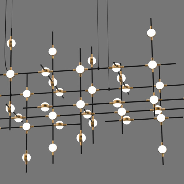 Люстра Delight Collection Molecular 55 black/gold