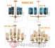 Люстра Hans-Agne Jakobsson Brass Blue Glass Tube Chandelier 6 Hans-Agne Jakobsson