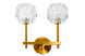 Бра DECO латунь с 2мя стеклянными плафонами K2KR0934W-2
