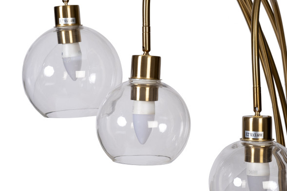 Торшер Grappolo латунь/стекло прозрачное 92EL-YG21102-5F