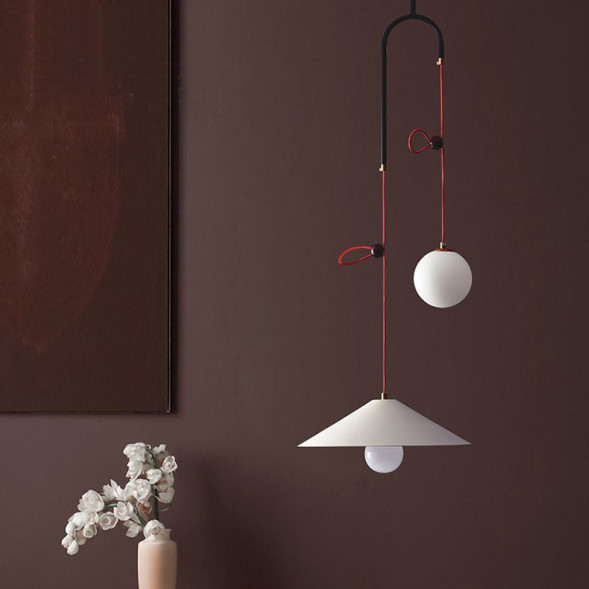 Подвесной Светильник Offset Черный С Красным Проводом