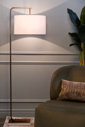 Торшер с белым плафоном 22-89017FL