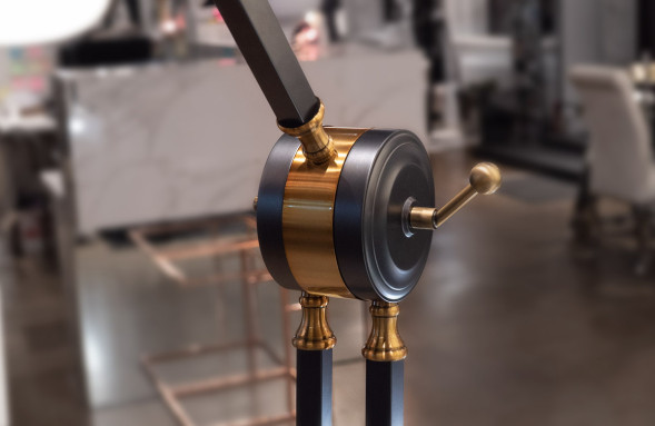 Торшер Delight Collection KM603F brass/black