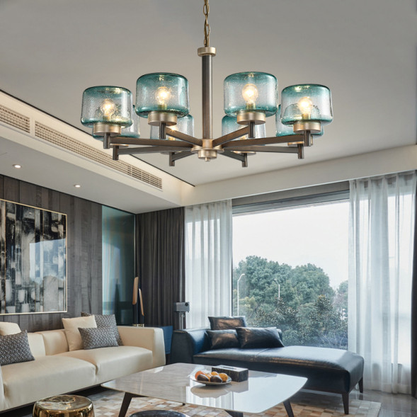 Подвесная Люстра Pot D70 6 Lamps Blue