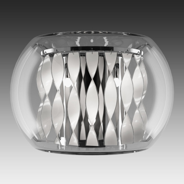 Бра Со Стеклянным Плафоном И Декором В Виде Хрустальных Подвесок Amori Wall