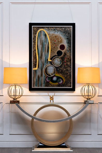 Настольная лампа золотая 22-86949