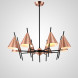 Люстра На Штанге Crater 5 Плафонов (Лучевая Конструкция) - Ø 60 × 48 См