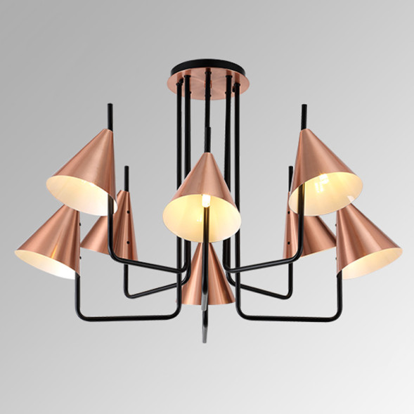 Люстра На Штанге Crater 5 Плафонов (Лучевая Конструкция) - Ø 60 × 48 См