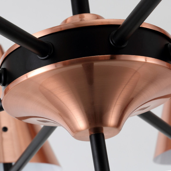 Люстра На Штанге Crater 5 Плафонов (Лучевая Конструкция) - Ø 60 × 48 См