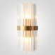 Бра Odeon Clear Glass Gold Metal Wall Lamp