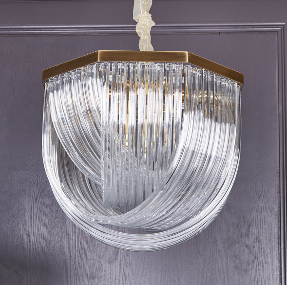 Люстра Delight Collection Murano L9 brass/clear