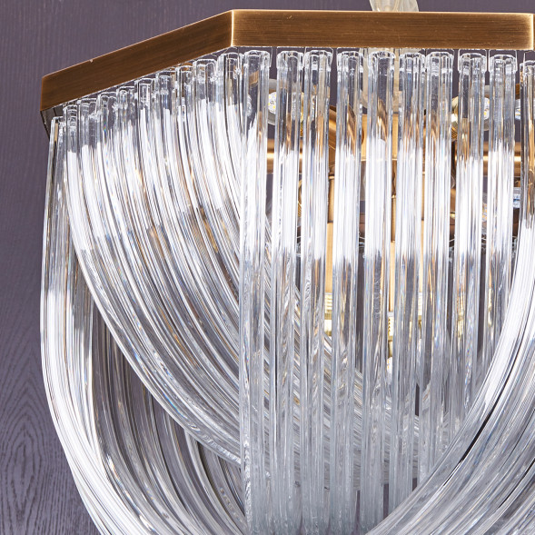 Люстра Delight Collection Murano L9 brass/clear