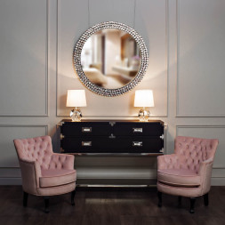 Лампа настольная &quot;хрустальная&quot; с кремовым плафоном X31511CR