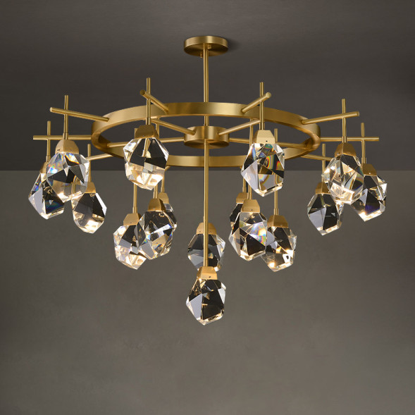 Серия Люксовых Люстр С Ярусно Расположенными Плафонами Из Хрусталя K9 В Форме Кристаллов Cristel B