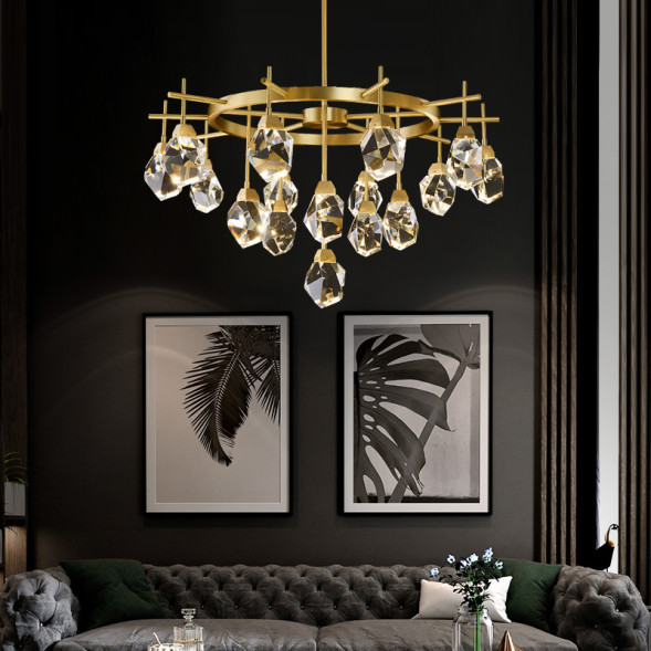 Серия Люксовых Люстр С Ярусно Расположенными Плафонами Из Хрусталя K9 В Форме Кристаллов Cristel B