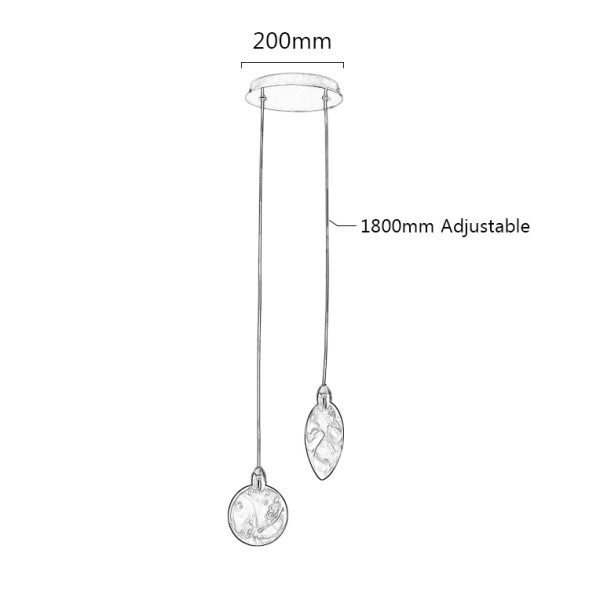 Подвесной светильник Delight Collection MT9176-2H titanium gold