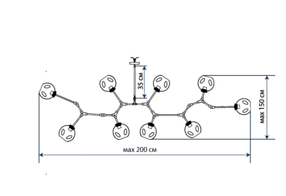 Люстра Branching Bubbles 9