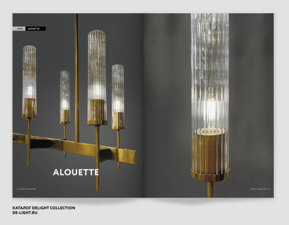 Люстра Delight Collection Alouette 12 brass