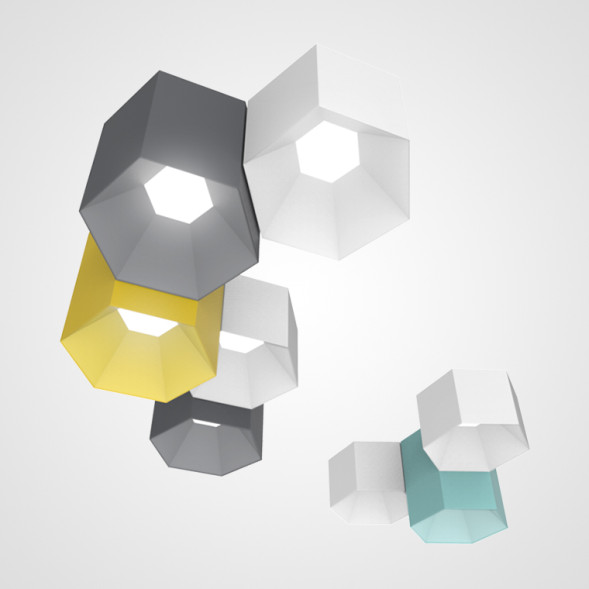 Потолочный Светильник Hexagon B Серый