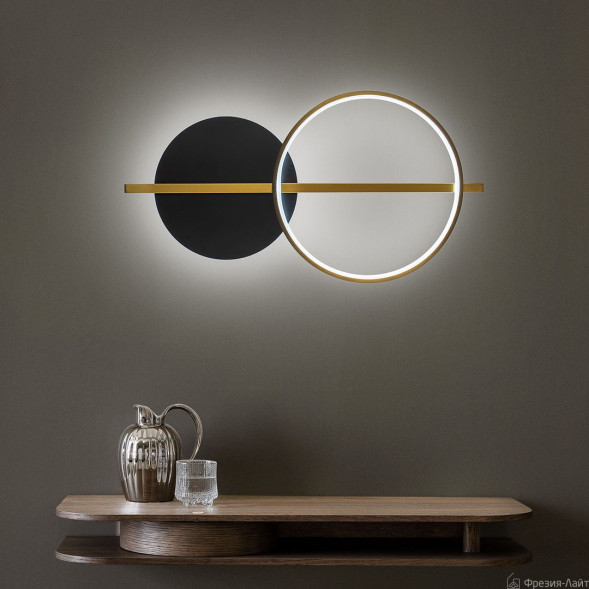 1208 brass+black настенный