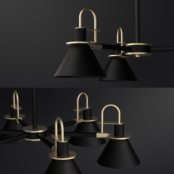 Люстра На Штанге Coda D94 Black