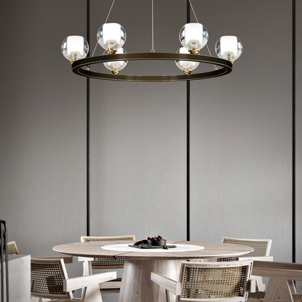 Подвесная Люстра Iliana Ch D60 Brass Black