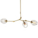 Люстра Сrumpled Glass Bubble Chandelier Gold 3 Плафона