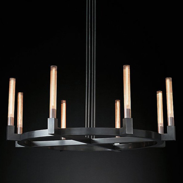 Люстра Rh Canelle Round Chandelier 8 Modern Black