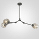 Люстра Сrumpled Glass Bubble Chandelier Gray 3 Плафона