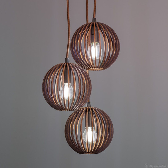 1082 Нуклео Х3 венге люстра подвесная