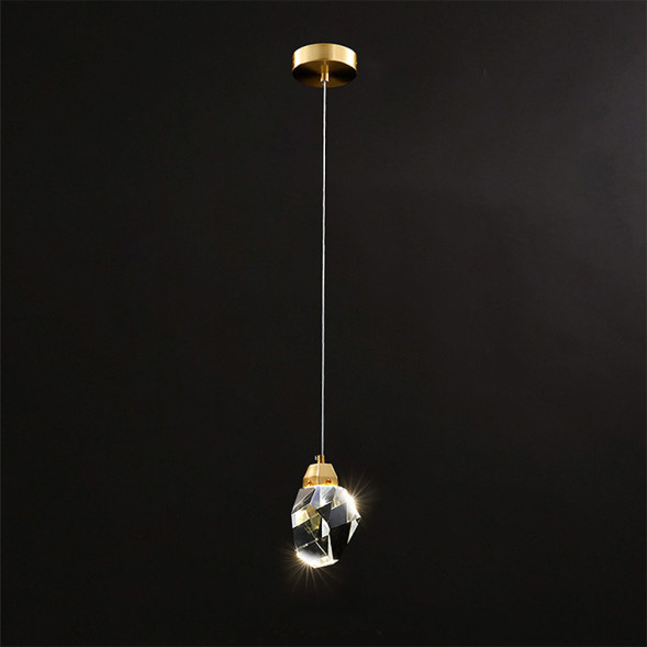 Подвесной светильник Delight Collection Crystal rock 1 gold