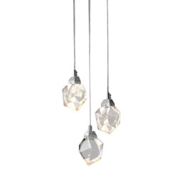 Подвесной светильник Delight Collection Crystal rock 3 chrome
