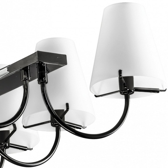 Реечный Светильник С Десятью Лампами С Цилиндрическими Плафонами На Выгнутых Рожках Innis