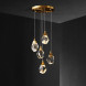 Подвесной светильник Delight Collection Crystal rock 5 gold