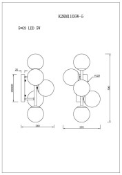 Бра &quot;Шары&quot; K2KM1105W-5